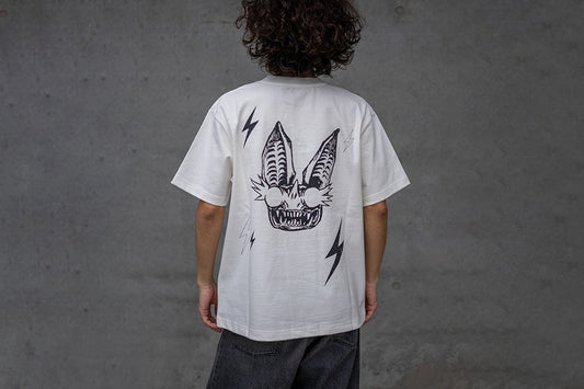 PersonhoodコラボレーションTシャツ  OFF the TOP 10oz ヘビーウェイトTシャツ White 白  日本製 厚手