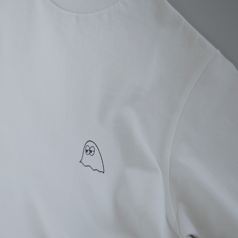 OFF the TOP 10oz ヘビーウェイトTシャツ White 日本製 厚手 OBAKE おばけ シルクスクリーンプリント