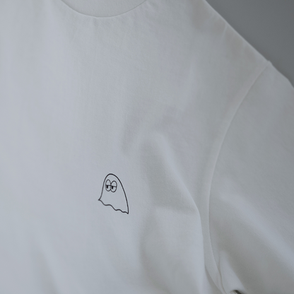 OFF the TOP 10oz ヘビーウェイトTシャツ White 日本製 厚手 OBAKE おばけ シルクスクリーンプリント