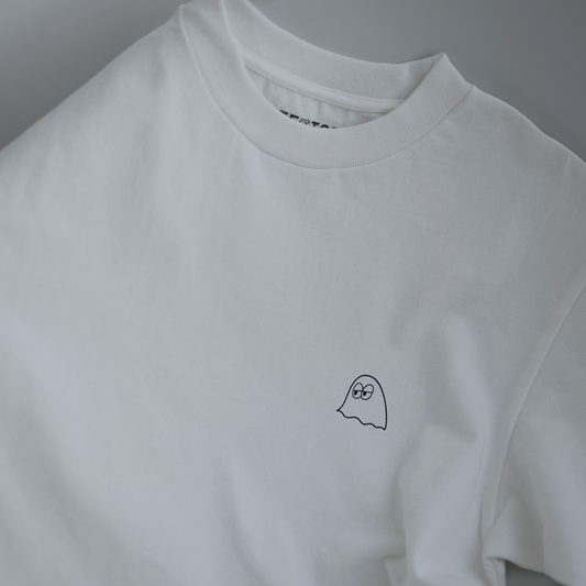 OFF the TOP 10oz ヘビーウェイトTシャツ White 日本製 厚手 OBAKE おばけ シルクスクリーンプリント