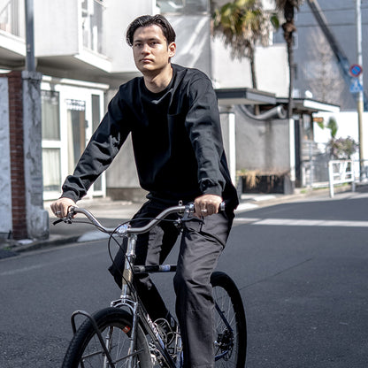 【NEW】10oz ロングスリーブTシャツ - BLACK with Pocket