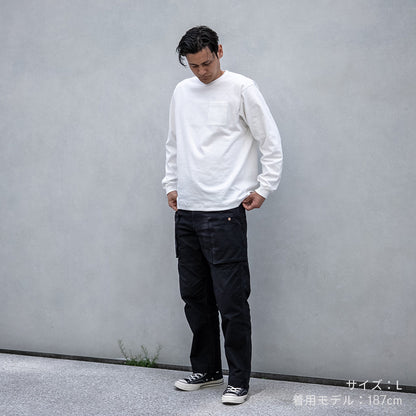 【NEW】10oz ロングスリーブTシャツ - WHITE with Pocket