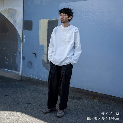 【NEW】10oz ロングスリーブTシャツ - WHITE with Pocket