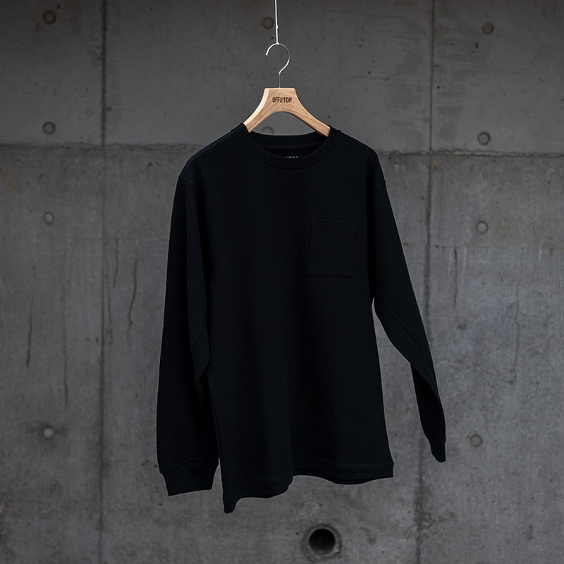 【NEW】10oz ロングスリーブTシャツ - BLACK with Pocket