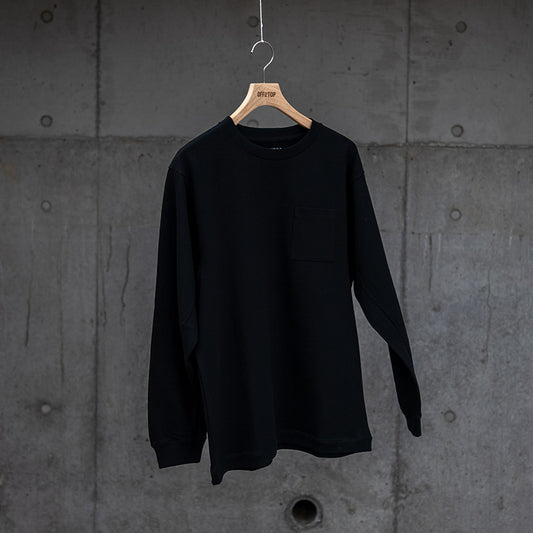 【NEW】10oz ロングスリーブTシャツ - BLACK with Pocket