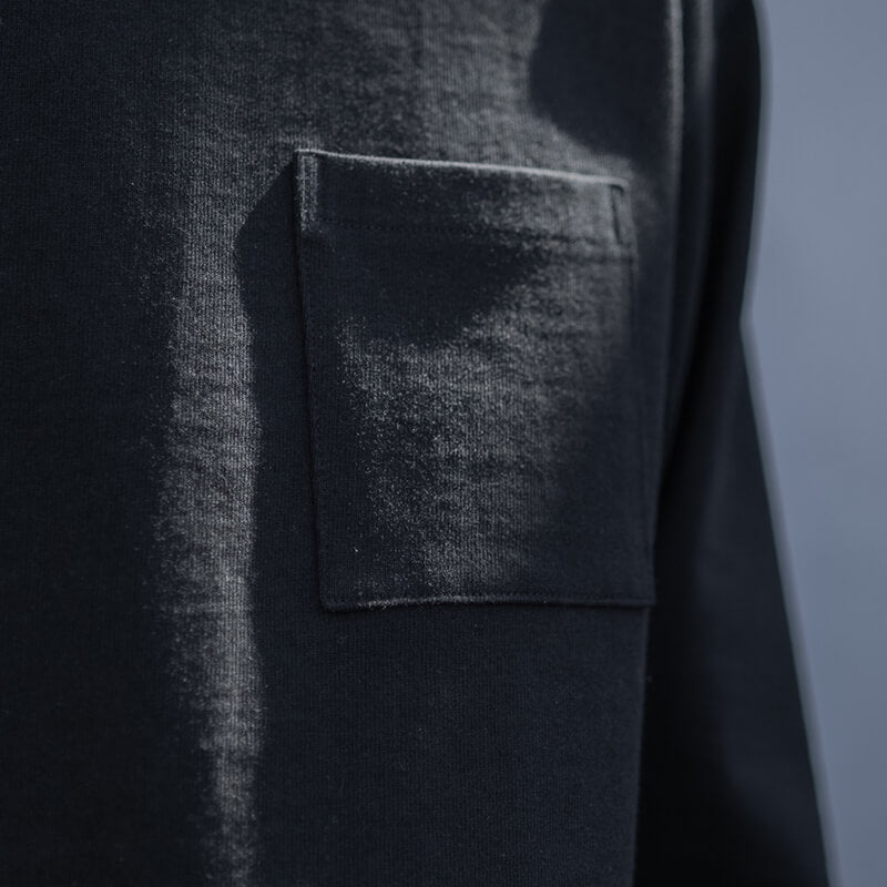 【NEW】10oz ロングスリーブTシャツ - BLACK with Pocket