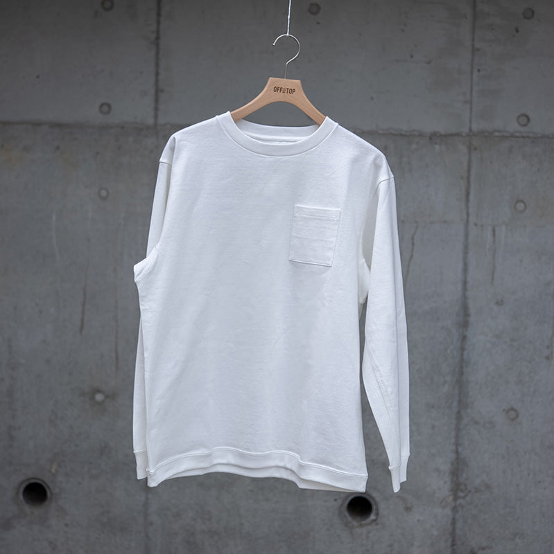 【NEW】10oz ロングスリーブTシャツ - WHITE with Pocket