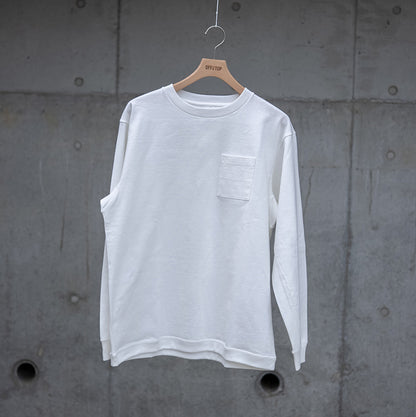 【NEW】10oz ロングスリーブTシャツ - WHITE with Pocket